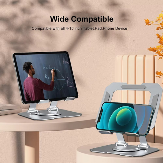 360° Rotating Foldable Metal Tablet & Mobile Cooling Stand