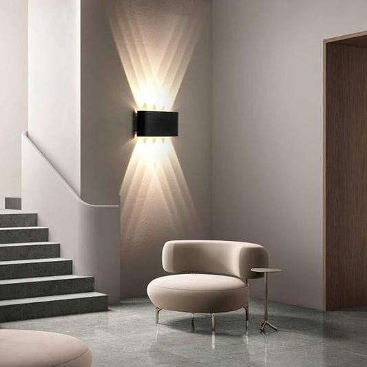 8-Way Outdoor LED Wall Light – IP65 Waterproof, 8W