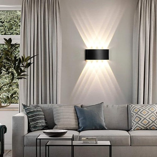 8-Way Outdoor LED Wall Light – IP65 Waterproof, 8W