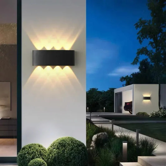 8-Way Outdoor LED Wall Light – IP65 Waterproof, 8W
