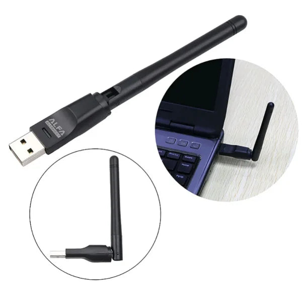 Alfa WiFi USB Adapter W114 3dBi Antenna RTL8188