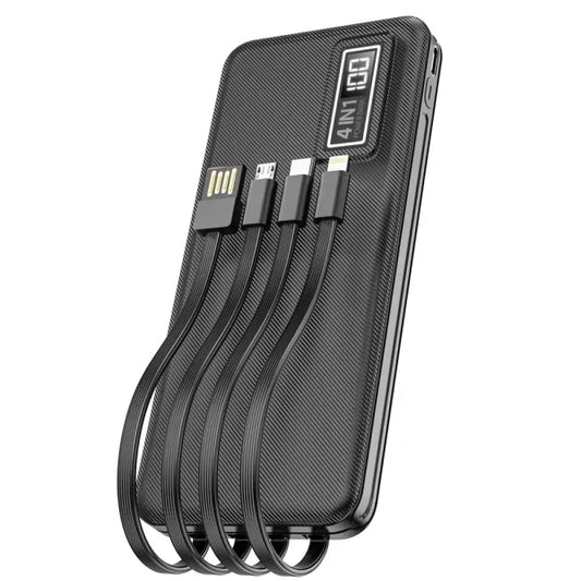 Aspor A300 Power Bank 10000mAh – 4-in-1 Fast Charge Black