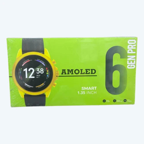 Gen Pro 6 AMOLED Smartwatch – Silicone & Gold Metal Straps