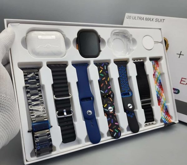 I20 Ultra Max Smartwatch 10-in-1 – 2.3” Screen & 7 Straps