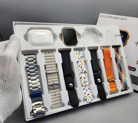 I20 Ultra Max Smartwatch 10-in-1 – 2.3” Screen & 7 Straps