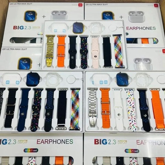 I20 Ultra Max Smartwatch 10-in-1 – 2.3” Screen & 7 Straps