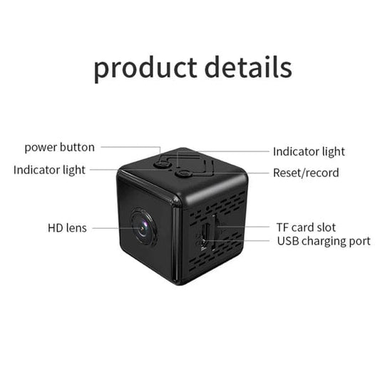 X9 1080p HD Mini WiFi Camera – 2MP Magnetic Cam App-Ready